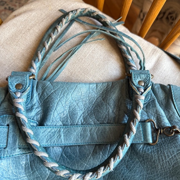 BALENCIAGA Spring 2005 City Bag Teal Blue, Chevre Leather - Rare, HTF Color! - Picture 12 of 16